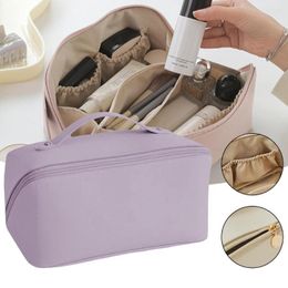 Storage Bags Large Pu Leather Travel Cosmetic Bag For Women Organiser High-capacity Makeup Pouch Female Box