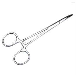 Dog Apparel Nosii Stainless Steel Pet Cat Ear Hair Tweezers Curved Tip Cleaning Clamp Plucking Pliers Elbow Supplies