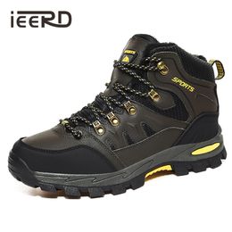 Boots Warm Men Winter With Fur Autumn Outdoor Man Sneakers Trekking Shoes For Unisex Waterproof Snow 221119