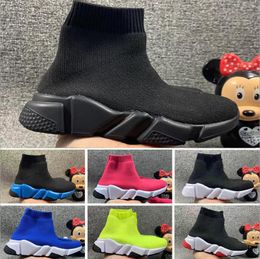 2022 Infant Kids Sock Shoes For Boys Girls Kid Pink Blue Black Sports Sneakers Designer Grey Toddlers Trainers Shoe Eur 24-35