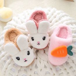 Slipper Girls design rabbit slippers winter bedroom furry shoes child velvet home babys cool cartoom slipper 221121