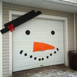 Christmas Decorations 1pc/set DIY Snowman Decoration Outdoor Garage Door For Home Holiday Decor