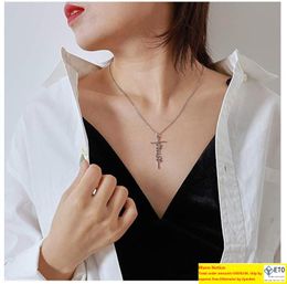 Trust Cross Religion Pendant Necklace Girls Women Letter Chokers Statement Card Jewellery Gift Silver Gold