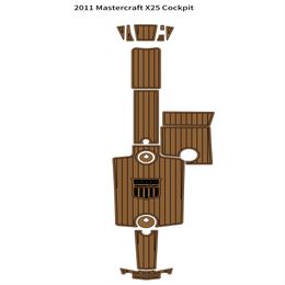 2011 Mastercraft X25 Cockpit Pad Boat EVA Foam Faux Teak Deck Floor Mat Flooring