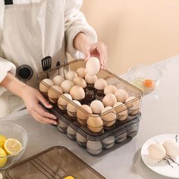 Storage Bottles Egg Box For Refrigerator Multifunctional Fresh Keeping 24 Grids Holder Tray Home Organizer Container Kitchen