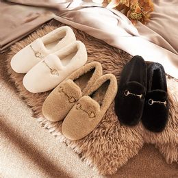 Vestido Sapatos Mulheres Winter algodão com algodão com veludo quente mulher grávida de uma partida um pedal damas zapatillas mujer 221119