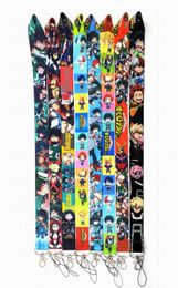 Designer Keychain Japanese Anime Manga My Hero Academia Lanyard For Keys ID Credit Bank Card Cover Badge Holder Keychain Accessories