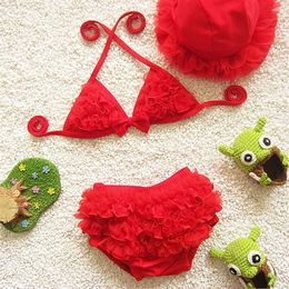 Ni￱os Swimwear Girls Tres piezas traje de ba￱o para ni￱os con colas de sirena para ni￱os Bikini ni￱a ni￱a trajes de nataci￳n257i
