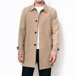 Men's Jackets Autumn Winter Casual Overcoat Thick Windbreaker Coat Plus Size Long Black Trench Coat Male Outerwear Boys Trench xxxl 4xl 221121