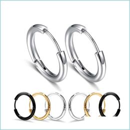 Hoop Huggie Stainless Steel Hoop Earrings Women Mens Earings Ear Rings Fashion Jewelry Drop Delivery Dhbj0