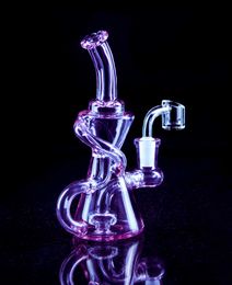 recycler dab rigs Hookahs beaker bong water pipe thick glass water bongs heady oil rig cigarette accessory with 14mm joint