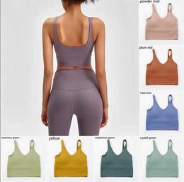 Camisoles Tanks Yoga Align Sports Bra Gym Clothes Womens Underwears Camis Shockproof Running fashion icon Fitness Workout U Back Sexy Padded dfgdfg