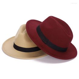 Berets 6pc Women's Winter Hat 2022 Fedoras Bulk Men's Felt Fedora Hats For Women Men Woman Man Jazz Cap Female Male Caps Wholesale