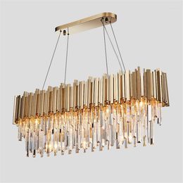 Chandeliers Luxury Crystal Chandelier Gold Suspension Lamp Modern Lighting For Living Room Dinning Led Lights