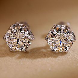 Stud Earrings for Women 925 Sterling Silver Ear s Fashion Wedding Lab Created Diamond Jewellery 221119