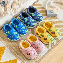 Slipper Kids Print For Boys Indoor Shoes Baby Girl Fur Slides Cotton Warm Winter House Children Non slip Miaoyoutong L221121