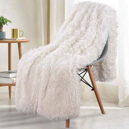 Blankets Home decor Double side Fluffy Blanket Warm Bedspread on the bed plaid chairs towel sofa cover lamb blankets Faux Fur Bed Cover 221119