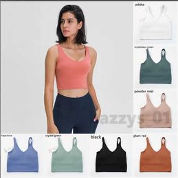 Camisoles Tanks Align Sports Yoga Bra Gym Clothes Womens Underwears Camis Shockproof Running fashion icon Fitness Workout U Back Sexy Padded fhggf