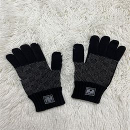 NEW Warm Knitted Winter Five Fingers Gloves For Men Women Couples Students Keep warm Full Finger Mittens Soft Even mean on Sale