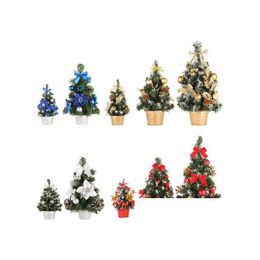 Christmas Decorations Mini Christmas Tree Table Decoration Small Pine Festival Home Office Decor Party Ornaments Xmas Drop Delivery Dh4B1