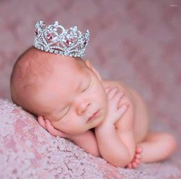 Hair Accessories Baby Party Costume Tiara Princess Rhinestone Crown Jewel Born Pography Props For Studio Shooting