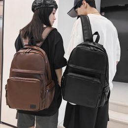 Backpack Schoolbag Trend Preppy Bag For Men Women Korean Couples PU Large Capacity School College Students Girls Travel Bags