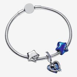 925 Silver Designer Lucky Star Charm Bracelet Women Jewellery Gift DIY fit Pandora Pendant Beads
