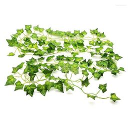 Decorative Flowers 24 Pack Artificial Fake Ivy Leaves Garland Vine Greenery Hanging Plants Vines For Wedding Wall Party Room