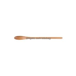 Spoons Long Handle Wood Coffee Spoons 15Cm 20Cm Seasoning Tea Spoon Tableware Stir Stick Wooden Cutlery 755 B3 Drop Delivery Home Ga Dht0L