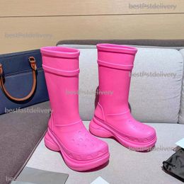 Designer Boots Brand Fall Winter Season Women's Rain Boot Men Candy Colour Rubber Waterproof Shoes Walking Ankle Bootss Casual Platform Boots PUDDLE PVC Booties