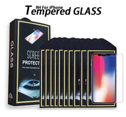 9H Screen Protectors For iPhone 14 11 12 13 Mini Pro XR XS Samsung A52 A72 5G S21 S22 Anti-shock Tempered GLass Film with retail package