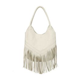 designer bag Genuine Cow Fringe Hobo Bag Women Soft Nappa Leather Female Shoulder OLN Bags Tassel Casual High Quality Lady Handbag