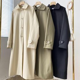 Women's Trench Coats Windbreaker Female Jacket For Women 2022 Autumn Fashion College Style Temperament Korean Solid Color Long Coat