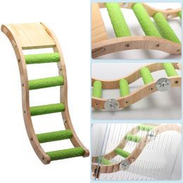 Other Pet Supplies Pet Parrots Climbing Bird Grinding Claws Wooden Ladder Play Platform for Small to Medium Birds Easy to Instal 221122