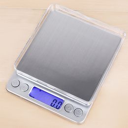 Other Appliances I2000 scale with backlight kitchen baking weight multi-function food platform Electronic balance with double tray 0.01g