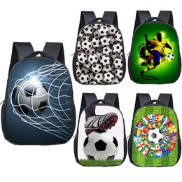 Backpacks 12 Inch Cool Soccerly / Footbally Print Backpack for 2-4 Years Old Kids Children School Bags Small Toddler Bag Kindergarten 221122