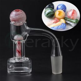 Full Weld Bevelled Edge Auto Spinner Smoke Terp Slurper Quartz Banger Nail With 2pcs Tourbillon/ Spinning Air Holes For Dab Rigs Pipes