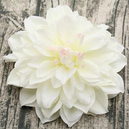 Decorative Flowers Wreaths 10PCS/lot Big Artificial Dahlia Peony Head 14/15CM Dia Silk Wedding Wall Floral Party Home 221122