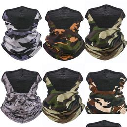 Designer Masks Camouflage Magic Scarves Turbans Neck Gaiters Head Wrap Fashion Sun Shade Face Er Mask Mens Cycling Outdoors 4 5Yt C2 Dh5Cx