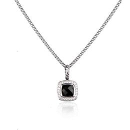 Designer DY Necklace Chain Onyx Dy Men Women Necklace Designer Popular Black Pendants Hop Petite Vintage Hip Necklaces Charm Crystal Jewelry Christmas gift jewelry