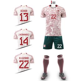 2022 Fans Joueur Mexico Soccer Jersey DHL ou UPS Free Shipping to States 3xl 22 23 Raul Chicharito Lozano Dos Santos Football Kirt Kit Kit Women Men Set Sets Uniforme