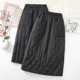 Skirts Casual Down Cotton Womens Clothing Windproof Autumn Winter Black bd438 221122