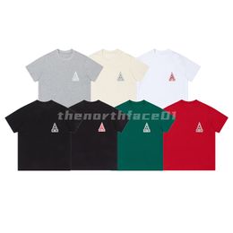 Summer Fashion Brand Mens T Shirt Luxury Letter Big Heart Embroidery Short Sleeve Loose T-Shirt Round Neck Womens Top Black White Green Grey Red Apricot