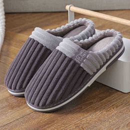 Men And Women New Autumn And Winter Cotton Slippers Nonslip Home Indoor Thick Soles Warm Bag With Velvet Pair Shoes J220716