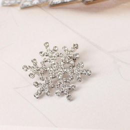 Brooches 2022 Arrival Fashion Silver Crystal Snowflake Brooch For Women Fine Jewellery Collares Gifts