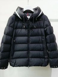 Men's Down Parkas Winter Letter Hooded Windproof Coat Designer Mens Casual Loose Black White Duck Puffer Jacket ZN152 221122