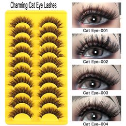 Thick Curly Mink False Eyelashes Naturally Soft and Delicate Handmade Reusable Multilayer 3D Fake Lashes Messy Crisscross Full Strip Lash Makeup for Eyes
