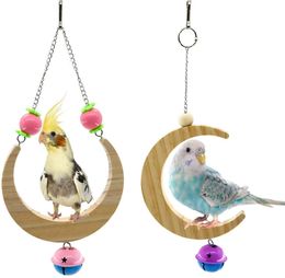 Other Pet Supplies 2 PCS Parrot Supplies Half Moon Shape Bird Toys U Shape Parrot Sewing Cage Toys for Little Pet Birds Like Budgerigar or Canary 221122