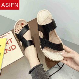 Asifn Summer FlipFlops Thick Soles Student Slippers Women Comfortable Beach Shoes Fashion Flat Bottom Ladies Sandals Slipper J220716