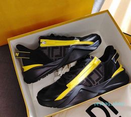 Sneakers Shoes Men 'S Trainer Luxury Men Flow Perfect Comfort Casual Zipper Rubber Mesh Lightweight Skateboard Sole Fabrics